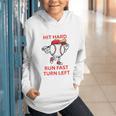 Hit Hard Run Fast Turn Left Baseball Player Premium Tri-Blend Graphic Youth Hoodie Hit Hard Run Fast Turn Left Baseball Player Premium Tri-Blend Graphic Youth Hoodie