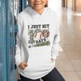 Kids I Just Hit 100 Days Boys 100 Days Of School Baseball Kids Graphic Youth Hoodie