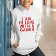 I Am In Love With A Gamer Cute Valentines Day Gamer Couple Raglan Baseball Tee Graphic Youth Hoodie