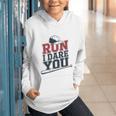 Run I Dare You Baseball Catcher Player Fan Graphic Youth Hoodie Run I Dare You Baseball Catcher Player Fan Graphic Youth Hoodie