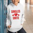 Singles Unite Valentines Day Humor For Singles Raglan Baseball Tee Graphic Youth Hoodie