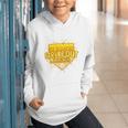 Strike Out Childhood Cancer Boys Baseball Drip Gold Ribbon Graphic Youth Hoodie