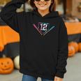 12th Birthday Baseball Ice Cream Drip 12 Years Old Boy Kids Graphic Youth Hoodie