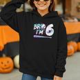 6th Birthday Boy Bro I'm 6 Year Old Baseball Ice Cream Drip Graphic Youth Hoodie