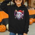 Baseball Christmas Santa Hat Baseball Christmas Drip Graphic Youth Hoodie