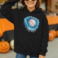 Baseball Drip Ice Cream Glove With Sprinkles Ball Boys Youth Graphic Youth Hoodie