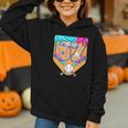 Baseball Drip Number 67 Ice Cream Home Plate Drip Graphic Youth Hoodie
