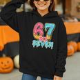 Baseball Drip Number 67 Player Trendy 6 7 Meme Graphic Youth Hoodie