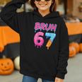 Baseball Ice Cream Drip Number 67 Player Or 67th Birthday Graphic Youth Hoodie Baseball Ice Cream Drip Number 67 Player Or 67th Birthday Graphic Youth Hoodie