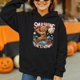 Baseball Player Christmas Gingerbread Smashing Through Snow Graphic Youth Hoodie