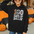 Baseball Soccer Basketball 100 Days Of School Graphic Youth Hoodie Baseball Soccer Basketball 100 Days Of School Graphic Youth Hoodie