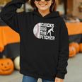 Chicks Dig The Pitcher Baseball Graphic Youth Hoodie Chicks Dig The Pitcher Baseball Graphic Youth Hoodie