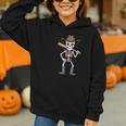 Cowboy Skeleton Baseball Halloween Graphic Graphic Youth Hoodie