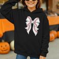 Cute Baseball Coquette Bow For Women Girls Baseball Mama Mom Graphic Youth Hoodie Cute Baseball Coquette Bow For Women Girls Baseball Mama Mom Graphic Youth Hoodie