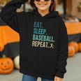 Eat Sleep Baseball Repeat Baseball Player Baseball Graphic Youth Hoodie