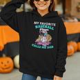 My Favorite Baseball Player Calls Me Dad Ice Cream Drip Graphic Youth Hoodie