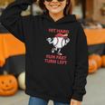 Hit Hard Run Fast Turn Left Baseball Player Graphic Youth Hoodie