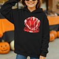 Ice Cream Drip Heart Valentines Day Baseball Boys Youth Kids Graphic Youth Hoodie