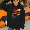 Love Is Our Home Run Baseball Valentine Couple Graphic Youth Hoodie