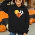 Mom Sports Heart Soccer Basketball Baseball Softball Graphic Youth Hoodie Mom Sports Heart Soccer Basketball Baseball Softball Graphic Youth Hoodie
