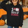 Retro 100 Days Of School Baseball Teacher Student 100 Days Graphic Youth Hoodie Retro 100 Days Of School Baseball Teacher Student 100 Days Graphic Youth Hoodie