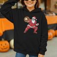 Santa Playing Baseball Baseball Lover Baseballer Xmas Graphic Youth Hoodie