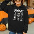 Things I Do In My Spare Time Baseball Lover Graphic Youth Hoodie
