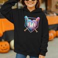 Valentines Baseball Heart Dripping Ice Cream Gen Z Alpha Graphic Youth Hoodie Valentines Baseball Heart Dripping Ice Cream Gen Z Alpha Graphic Youth Hoodie