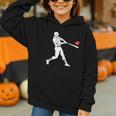Valentines US Baseball Player Silhouette Heart Graphic Youth Hoodie Valentines US Baseball Player Silhouette Heart Graphic Youth Hoodie