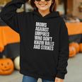 Women's Moms Against Umpires Parents Mom Baseball Sarcastic Graphic Youth Hoodie
