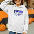 Blue Panther Baseball Home Plate Game Day Mascot Panther Graphic Youth Hoodie Blue Panther Baseball Home Plate Game Day Mascot Panther Graphic Youth Hoodie