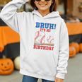 Bruh It's My 2nd Birthday Boy Baseball Themed Party Graphic Youth Hoodie