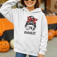 Classy Nana Life Soccer Messy Bun Baseball Mother's Day Graphic Youth Hoodie