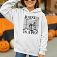 Raised In a Pen Baseball Pitcher Saying Bullpen Graphic Youth Hoodie Raised In a Pen Baseball Pitcher Saying Bullpen Graphic Youth Hoodie