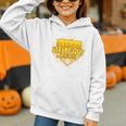 Strike Out Childhood Cancer Boys Baseball Drip Gold Ribbon Graphic Youth Hoodie