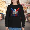 100 Days Of School 100th Day Youth Drip Baseball Boys Kid Youth Long Sleeve Tee