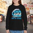 100 Days Of School Baseball Drip Ice Cream Kid Boy 100th Day Youth Long Sleeve Tee