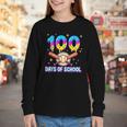 100 Days Of School Baseball Ice Cream Drip Kids Boys Teacher Youth Long Sleeve Tee