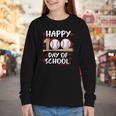 100 Days Of School Baseball Theme Kids Teens Boys 100th Day Youth Long Sleeve Tee