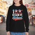 100 Days Of School Boys Baseball Drip 100th Day Dabbing Ball Youth Long Sleeve Tee