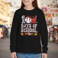 100 Days Of School Cute Bow Baseball Boy Girl Teacher Youth Long Sleeve Tee