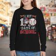 100 Days Of School Dabbing Baseball Hit Student Kids Boys Youth Long Sleeve Tee 100 Days Of School Dabbing Baseball Hit Student Kids Boys Youth Long Sleeve Tee