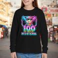 100 Drippy Days Of School Baseball Ice Cream 100th Day Boys Youth Long Sleeve Tee