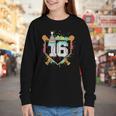 16th Birthday Baseball Drip Number 16 Year Old Birthday Boy Youth Long Sleeve Tee 16th Birthday Baseball Drip Number 16 Year Old Birthday Boy Youth Long Sleeve Tee
