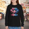 2026 American Flag Baseball Ice Cream Drip Bats Boys Youth Long Sleeve Tee 2026 American Flag Baseball Ice Cream Drip Bats Boys Youth Long Sleeve Tee