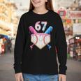 6 7 Baseball Dripping Six Seven Gen Alpha Slang Youth Long Sleeve Tee 6 7 Baseball Dripping Six Seven Gen Alpha Slang Youth Long Sleeve Tee