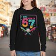 I Was 6 Now Im 7 Ice Cream Drip Baseball For Men Women Kids Youth Long Sleeve Tee