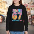 6 7 Mason Baseball Drip Number 67 Player Or 67th Birthday Youth Long Sleeve Tee 6 7 Mason Baseball Drip Number 67 Player Or 67th Birthday Youth Long Sleeve Tee