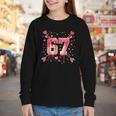 6 7 Melting Number Arrow Baseball Drip Valentine's Day Youth Long Sleeve Tee 6 7 Melting Number Arrow Baseball Drip Valentine's Day Youth Long Sleeve Tee