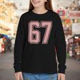 6 7 Number 67 Baseball Meme Tee For Women Youth Long Sleeve Tee